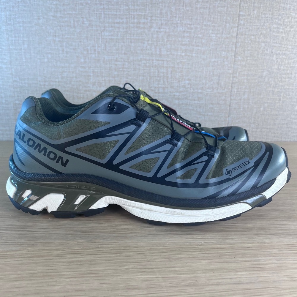Salomon XT-6 GTX Gore-Tex Men's 8.5 Olive Trail Running Shoes - Picture 3 of 13